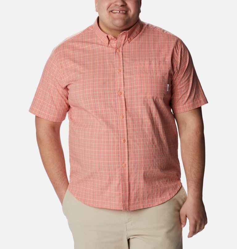 Men\'s Columbia Rapid Rivers II Short Sleeve Shirts Coral | Plus Size CA-ZCL53